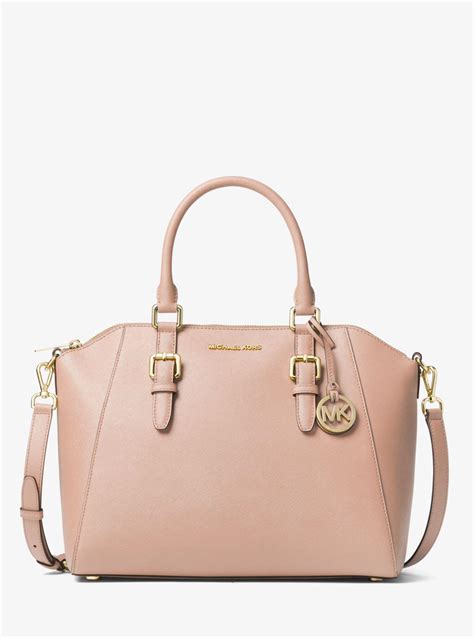 michael kors megan large satchel soft pink|michael kors handbags pink.